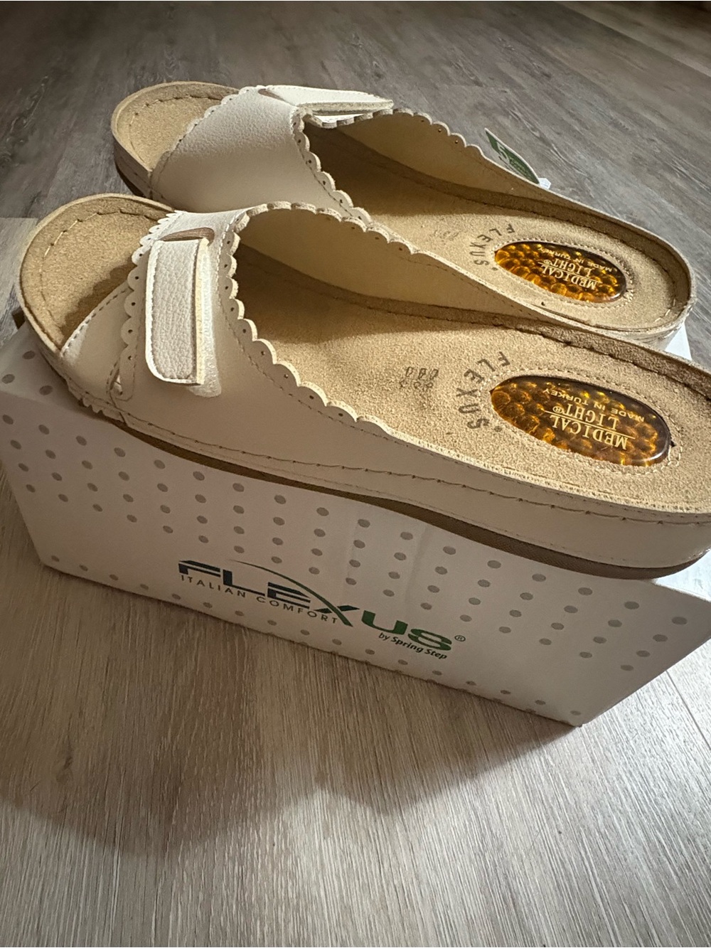 by Spring Step Women's White Slip-On Comfort Sandals